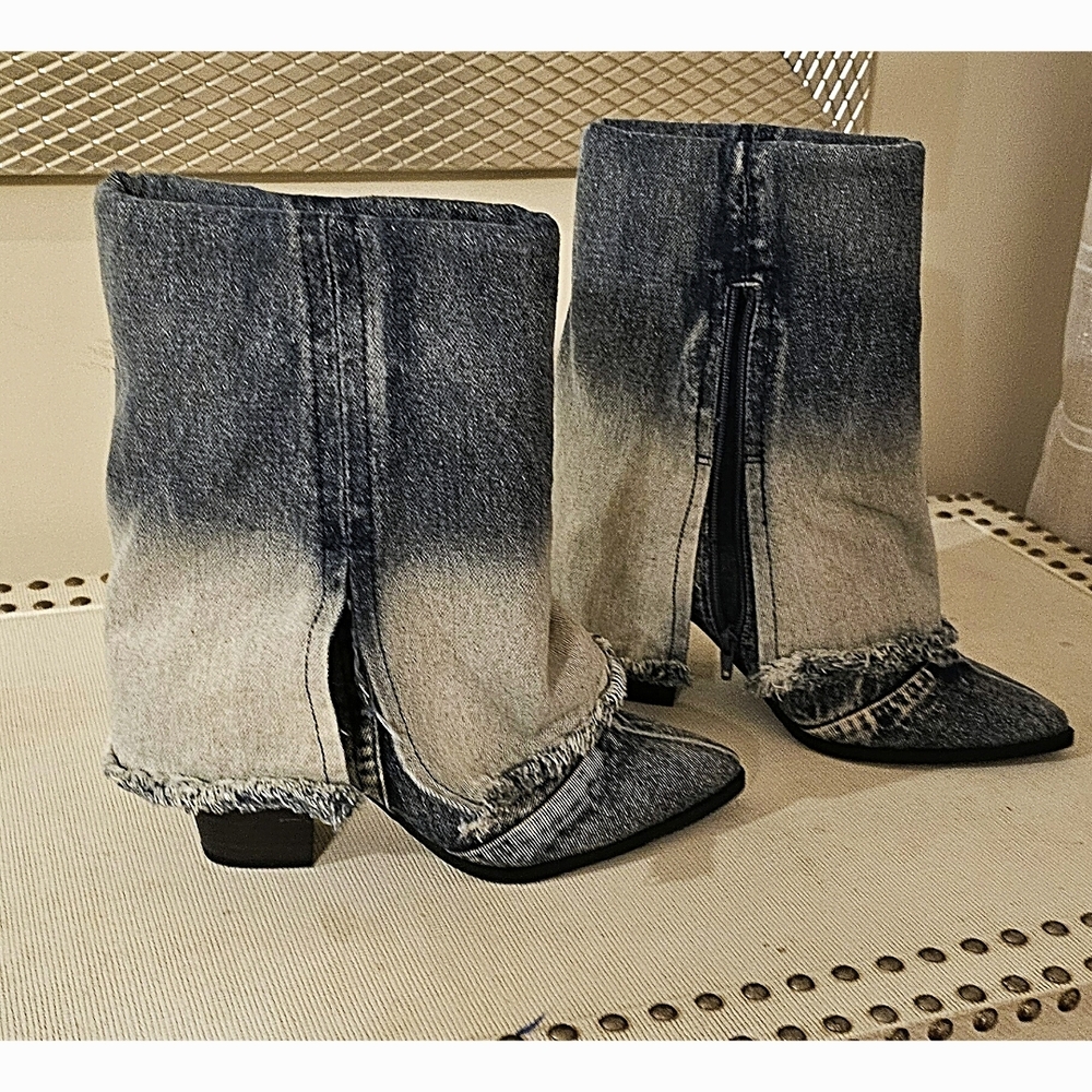 So awesome Denim Ombre Women's Boots!